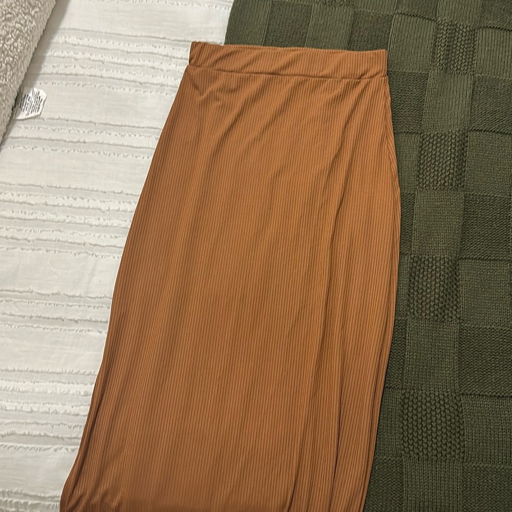 Orange maxi skirt